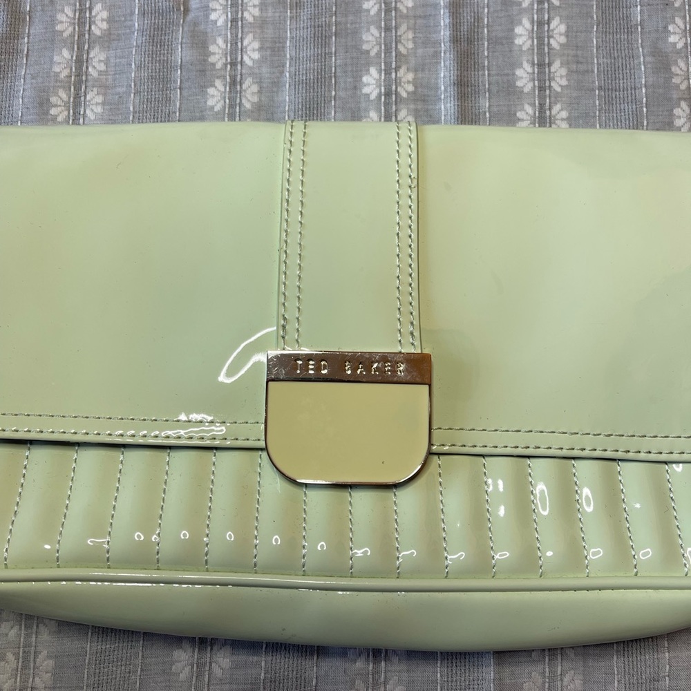 Ted Baker Quilted Patent Leather Clutch. - Picture 4 of 4